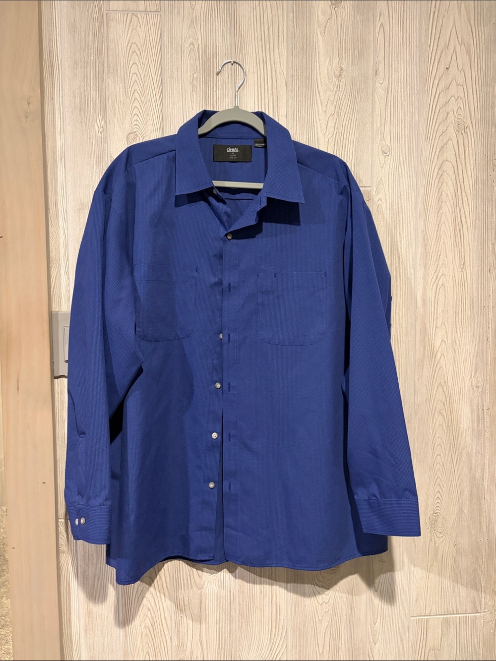 Chaps Men's Long-Sleeve Dress Shirt in Royal Blue